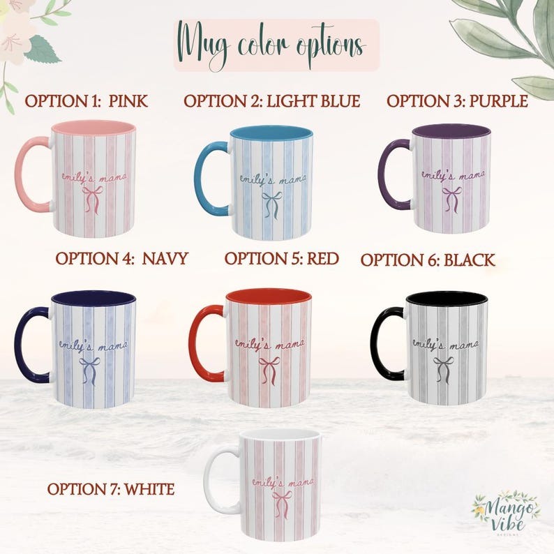 Custom Mama Mug with Name, Personalized Mom Coffee Mug, New Parent Gift, Pregnancy Announcement, New Baby Gift