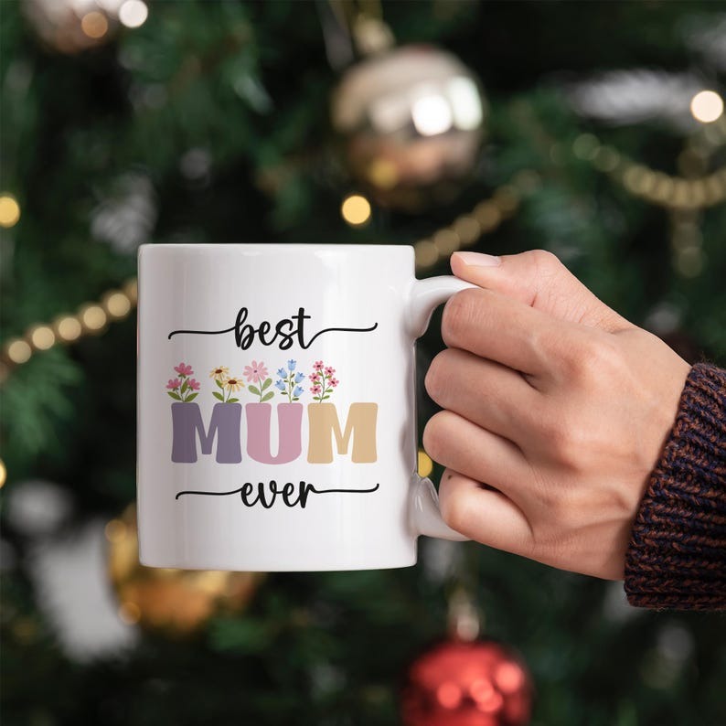 Mother’s Day Gift for Mom – Best Mum Ever Mug, First Time Mom Coffee Mug, Cute Ceramic Mug, Unique Gift for Mother
