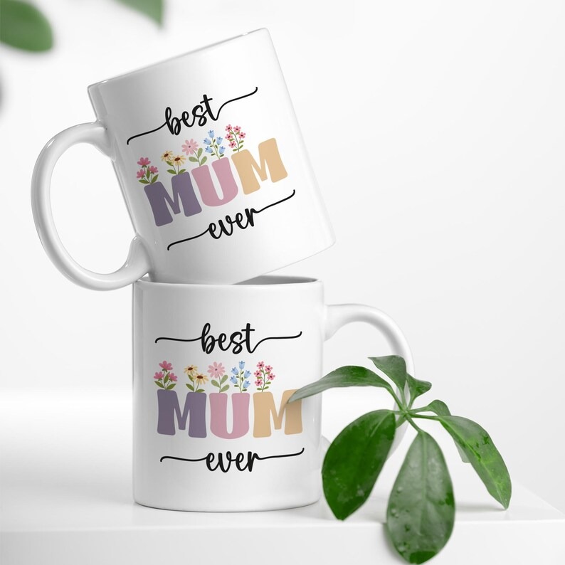 Mother’s Day Gift for Mom – Best Mum Ever Mug, First Time Mom Coffee Mug, Cute Ceramic Mug, Unique Gift for Mother