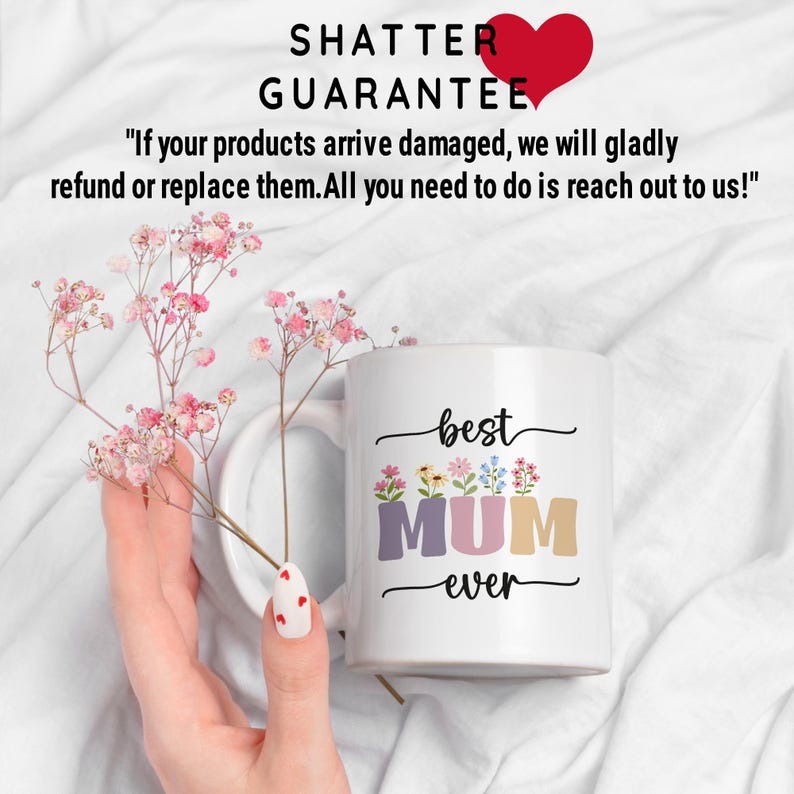 Mother’s Day Gift for Mom – Best Mum Ever Mug, First Time Mom Coffee Mug, Cute Ceramic Mug, Unique Gift for Mother