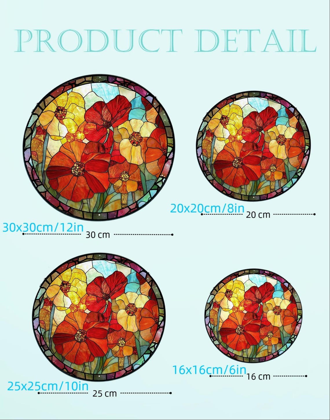 Personalized Birth Month Flower Stained Glass Suncatcher,Custom Flower Window Hanging,Valentines/Birthday Gift For Him/Her/Besties/Mom