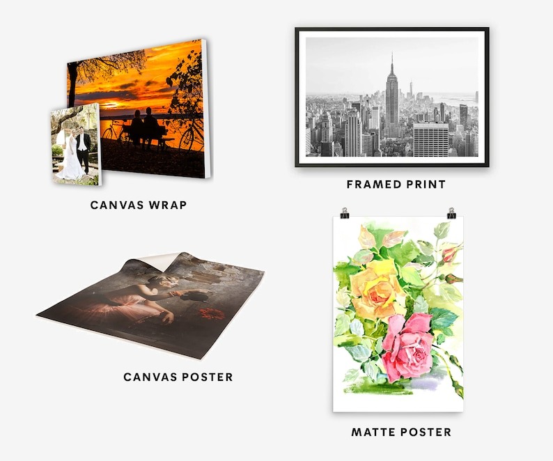 Personalized Heart Photo Collage Mom Custom Gift Grandma Mother Framed Birthday Gift Mother Day Gift Digital Printed Canvas Print