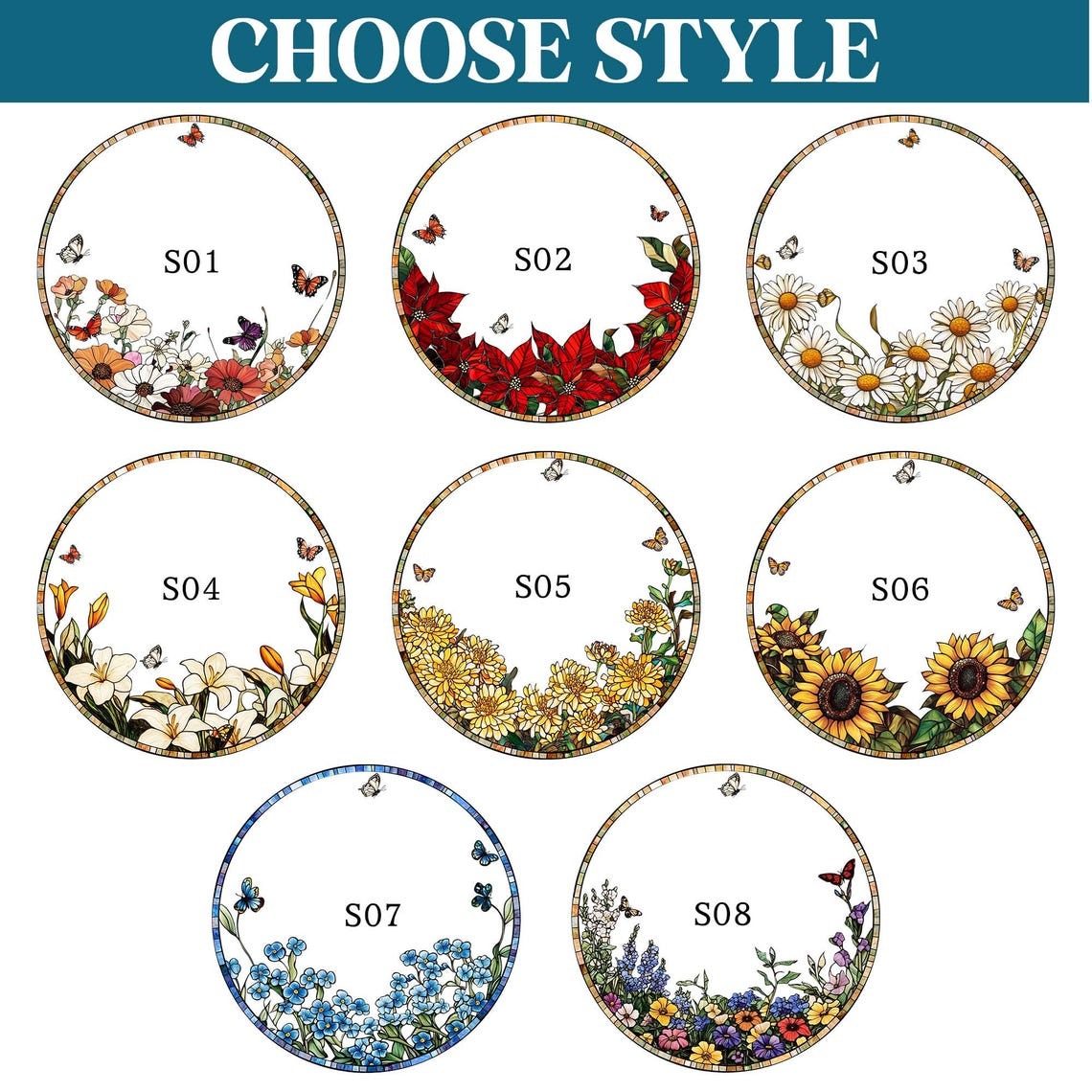 Stained Glass Retirement Suncatcher Personalized Floral Retirement Window Decor, Colleague Retirement Keepsake, Retired Coworker