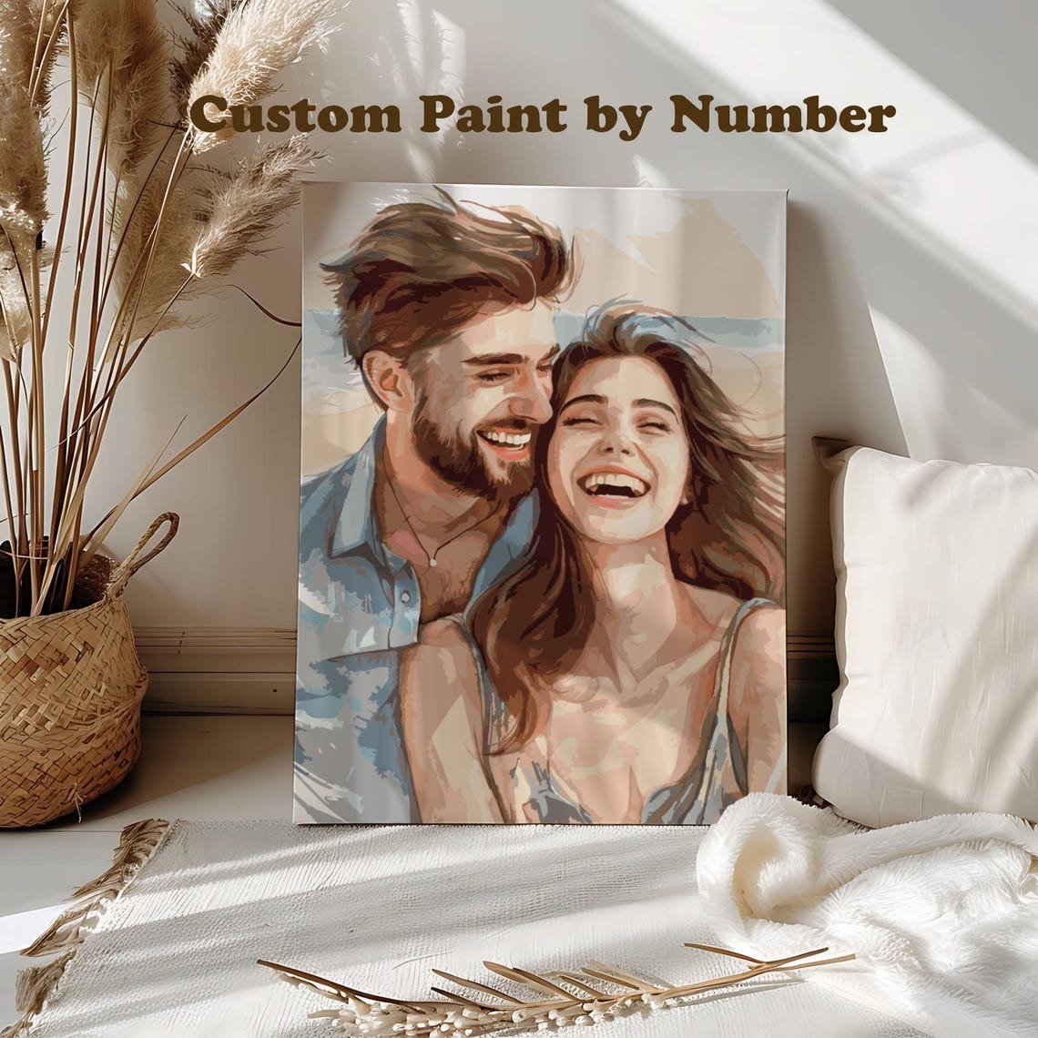 Custom Paint by Number Kits DIY Color Paint by Numbers Personalized Canvas Paint Number Custom Dog Portrait Mothers Day Gift Anniversary