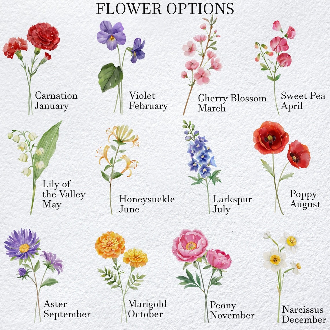 Personalized Birth Flower Mug – Custom Birth Month Flower Coffee Cup, Mother's Day Gift for Mom, Birthday Gift for Her, Teacher Gift