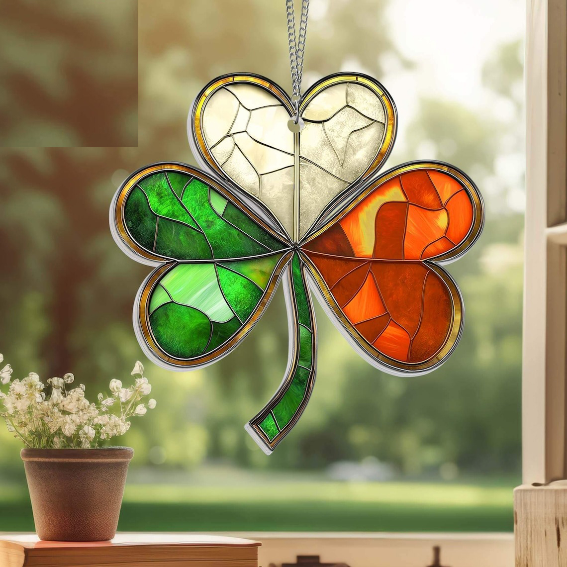 Shamrock ACRYLIC Suncatcher, Ireland Decor,Shamrock Hanging Sign, Irish Decor, St. Patrick's Day Decoration, Irish Gift, Lucky Charm