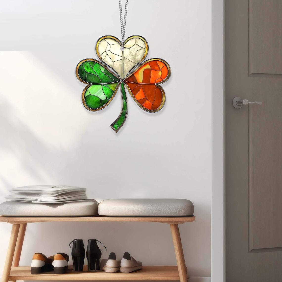 Shamrock ACRYLIC Suncatcher, Ireland Decor,Shamrock Hanging Sign, Irish Decor, St. Patrick's Day Decoration, Irish Gift, Lucky Charm