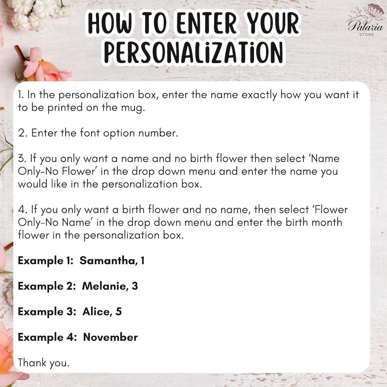 Personalized Birth Flower Mug – Coquette Floral Bouquet Coffee Mug, Custom Birth Month Flower Gift for Mom