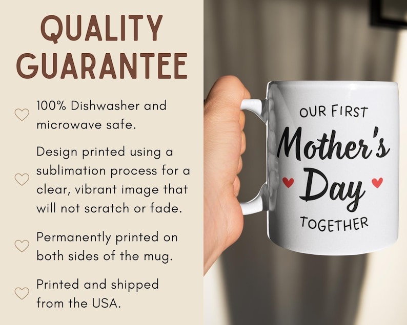 First Mother's Day Mug – Personalized Gift for New Mom from Baby, Custom Mother's Day Coffee Mug