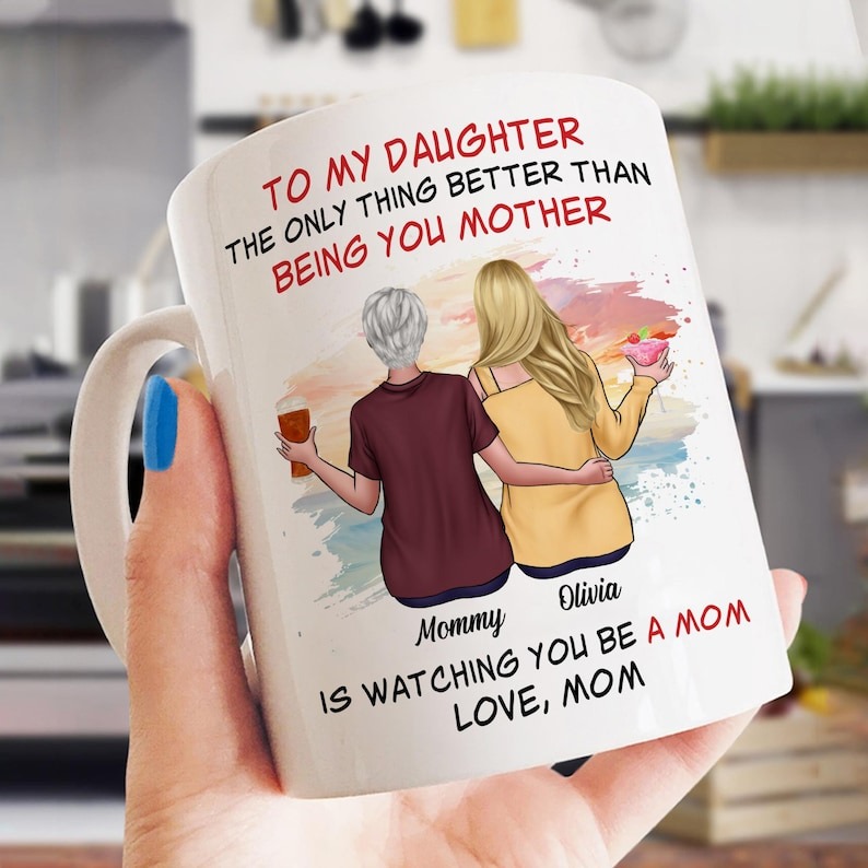 To My Daughter Mug – Personalized Daughter Coffee Mug, Funny Gift for Daughter, Daughter Birthday Gift from Mom