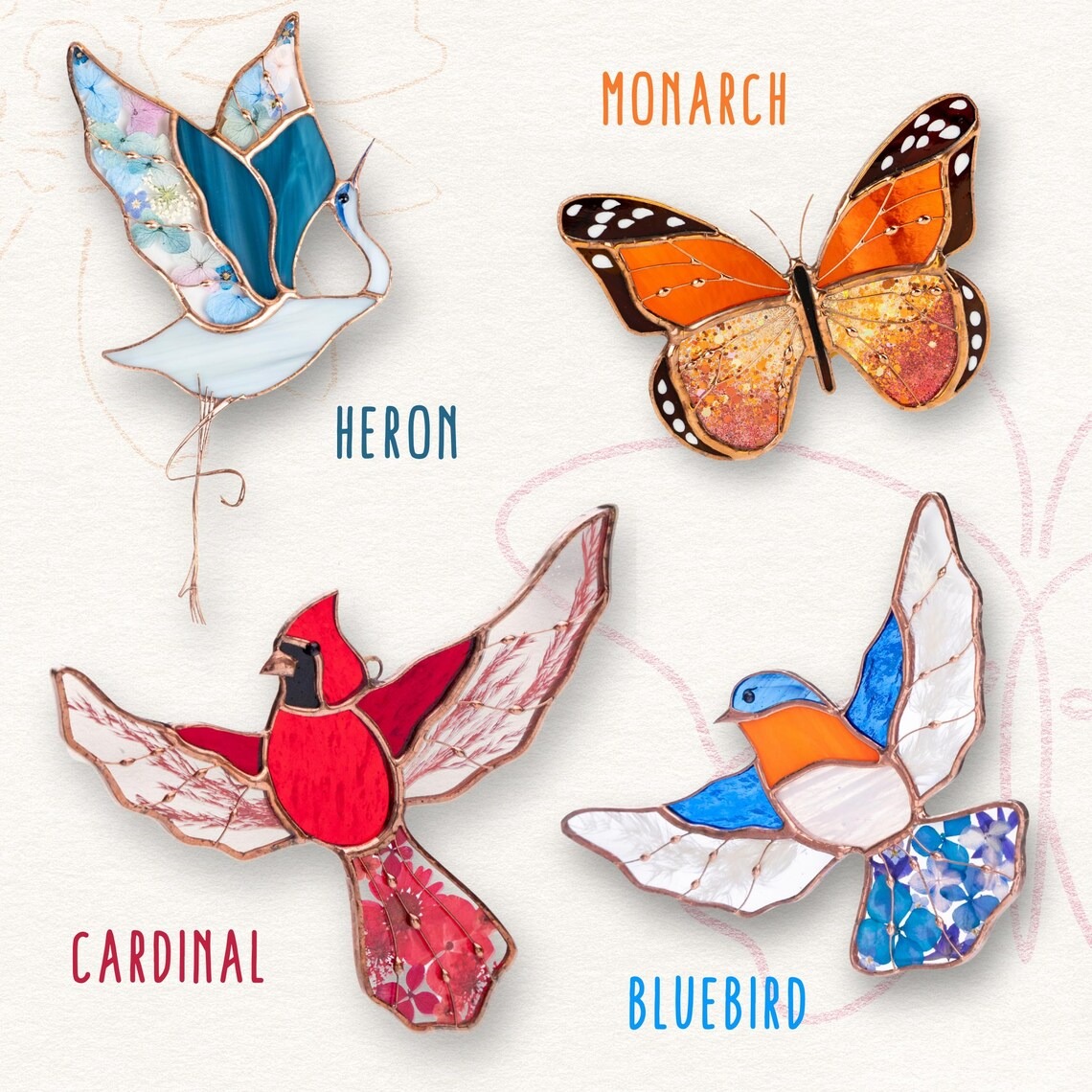 Bumble Bee Stained Glass Suncatcher Insect Ornament Mothers Day Gift Stained Glass Window Hangings Dried Flower Art Stained Glass Yard Art