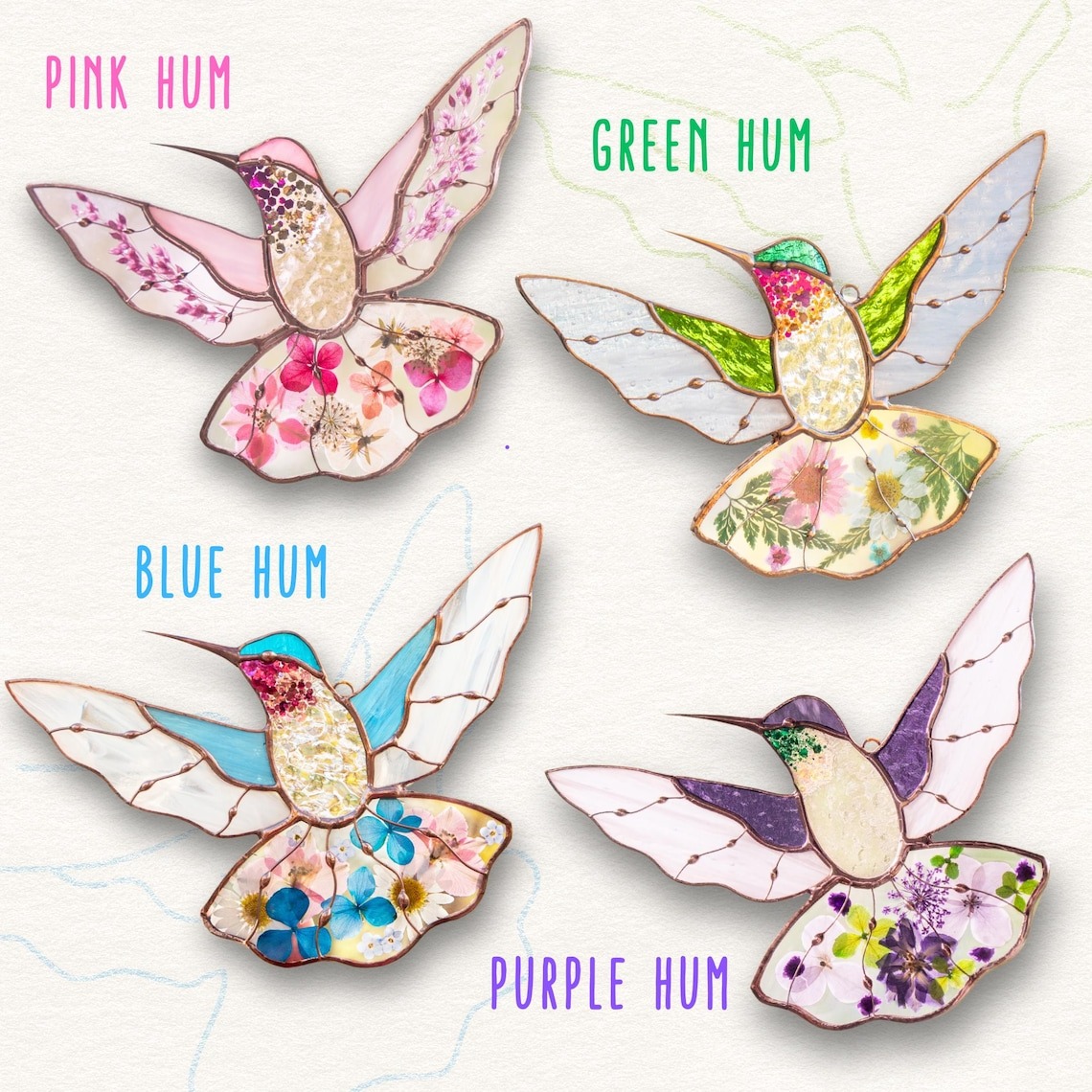 Bumble Bee Stained Glass Suncatcher Insect Ornament Mothers Day Gift Stained Glass Window Hangings Dried Flower Art Stained Glass Yard Art