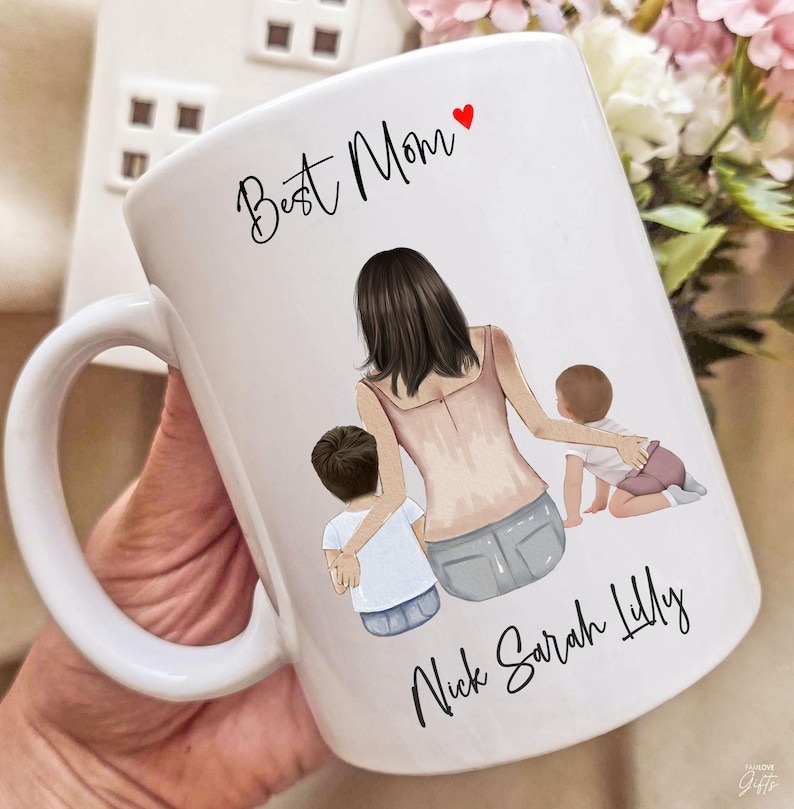 Custom Mom Mug – Personalized Coffee Mug Gift for Mom, Mother's Day Gift, Single Mom Gift