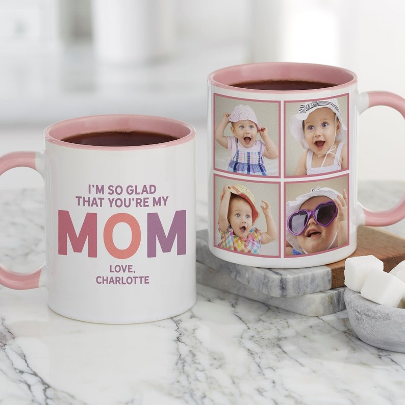 So Glad You're Our Mom Mug – Personalized Coffee Mug Gift for Mom, Mother's Day Gift, Grandma Gift