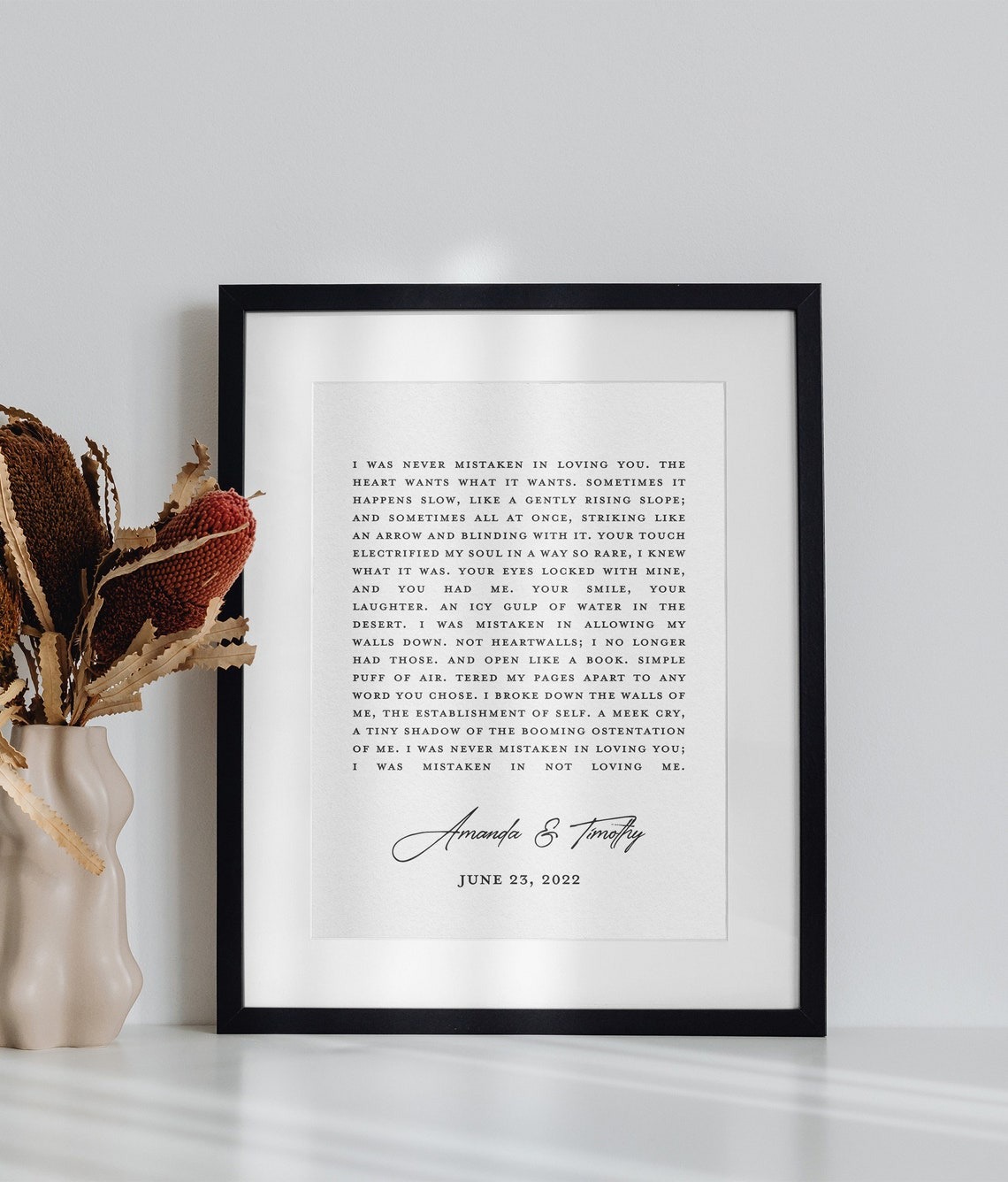 Custom Poem Canvas Art for Mom, Personalized Mother's Day Gift