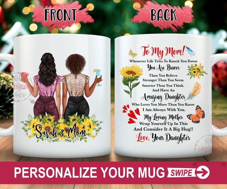 To My Mom Mug, Mother's Day Gift from Daughter, Best Mom Ever Mug, Personalized Mom Coffee Mug, Birthday Gift for Mom