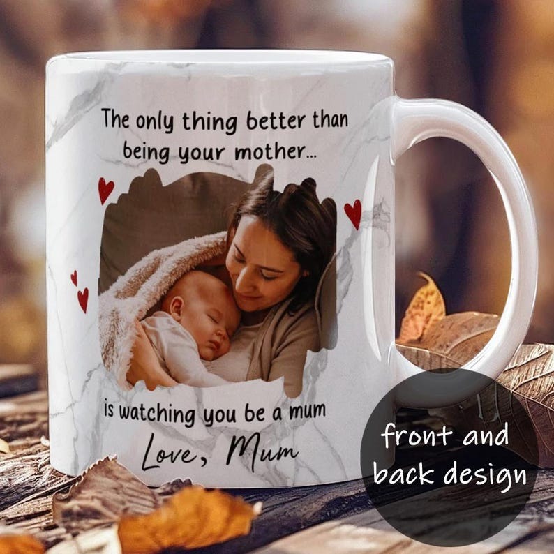 Personalized Mother to Daughter Mug, Custom Photo Coffee Mug, Gift from Mom to Daughter, Sentimental Mother's Day Gift, Daughter Birthday Gift