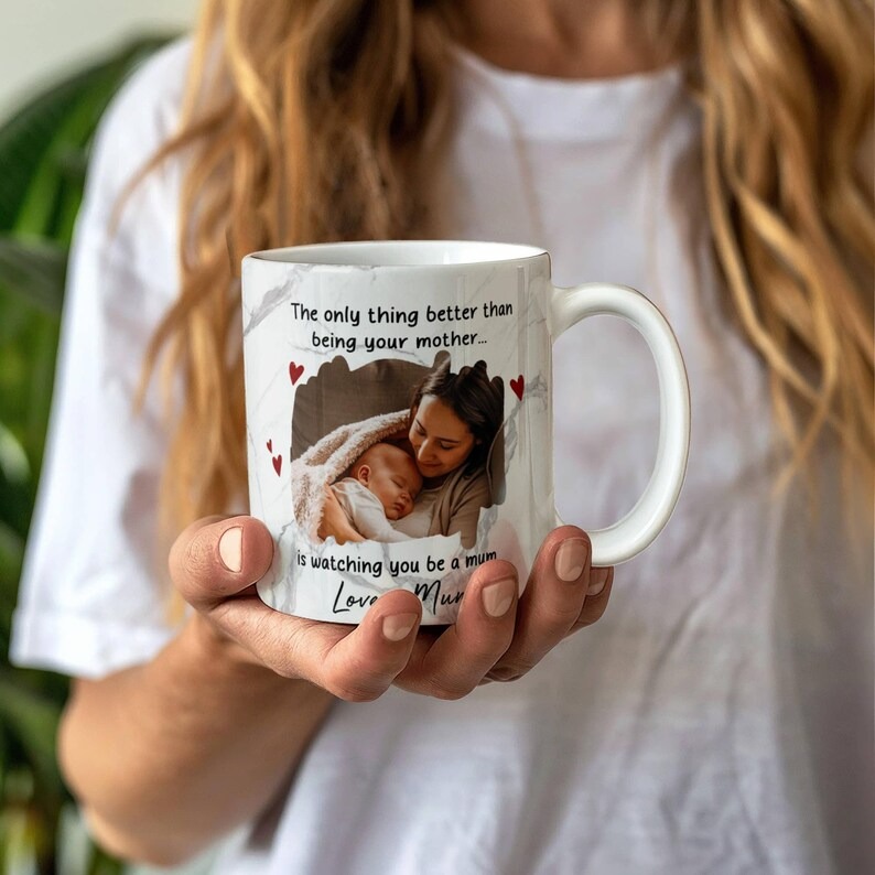 Personalized Mother to Daughter Mug, Custom Photo Coffee Mug, Gift from Mom to Daughter, Sentimental Mother's Day Gift, Daughter Birthday Gift