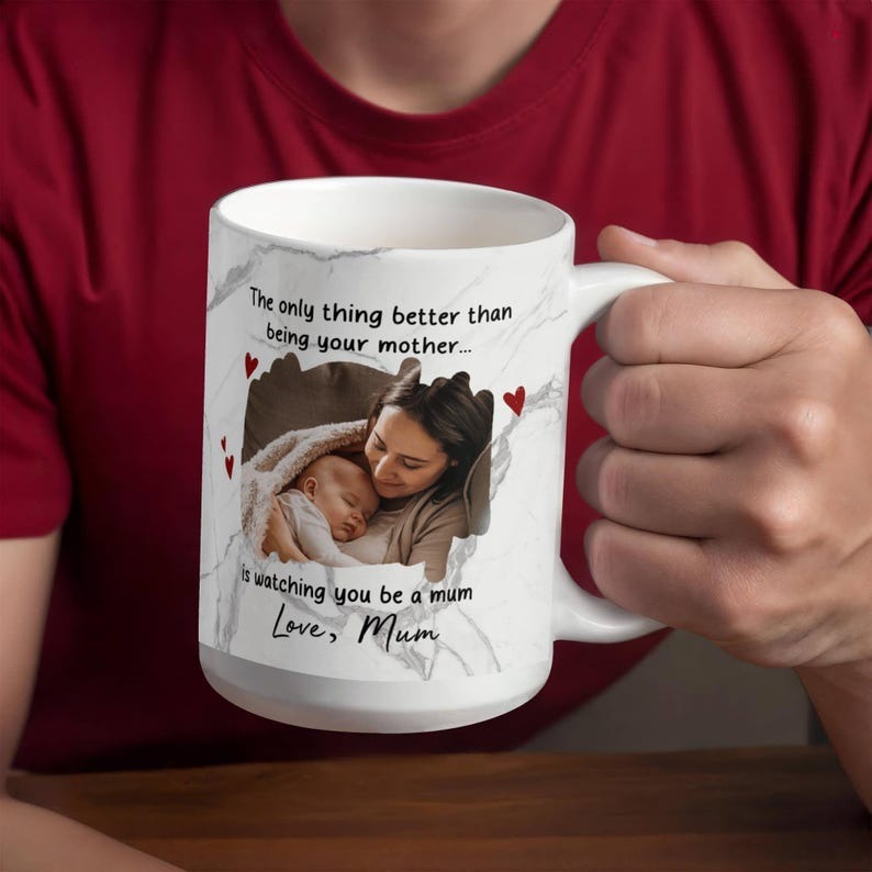 Personalized Mother to Daughter Mug, Custom Photo Coffee Mug, Gift from Mom to Daughter, Sentimental Mother's Day Gift, Daughter Birthday Gift