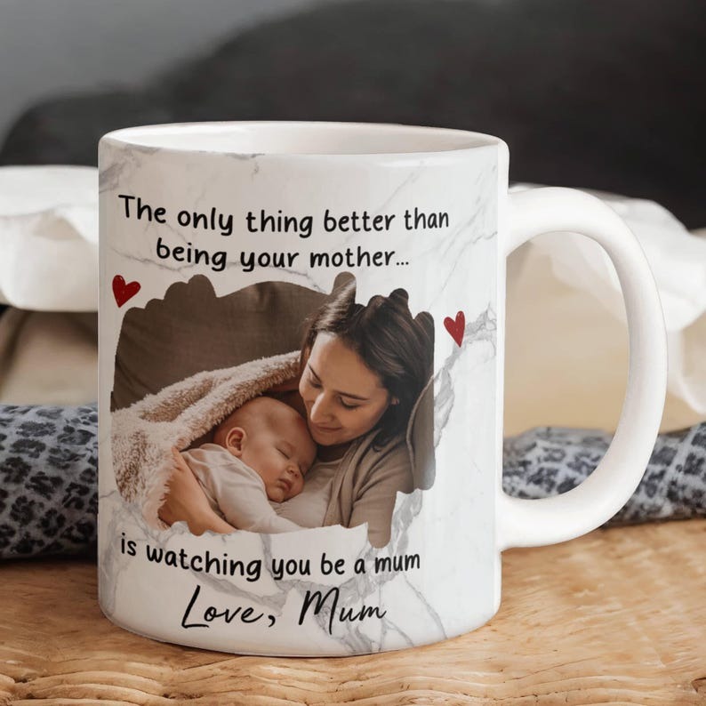 Personalized Mother to Daughter Mug, Custom Photo Coffee Mug, Gift from Mom to Daughter, Sentimental Mother's Day Gift, Daughter Birthday Gift