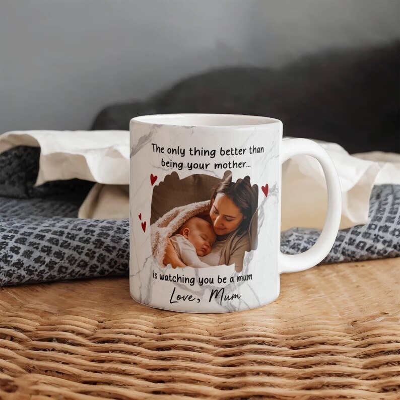 Personalized Mother to Daughter Mug, Custom Photo Coffee Mug, Gift from Mom to Daughter, Sentimental Mother's Day Gift, Daughter Birthday Gift