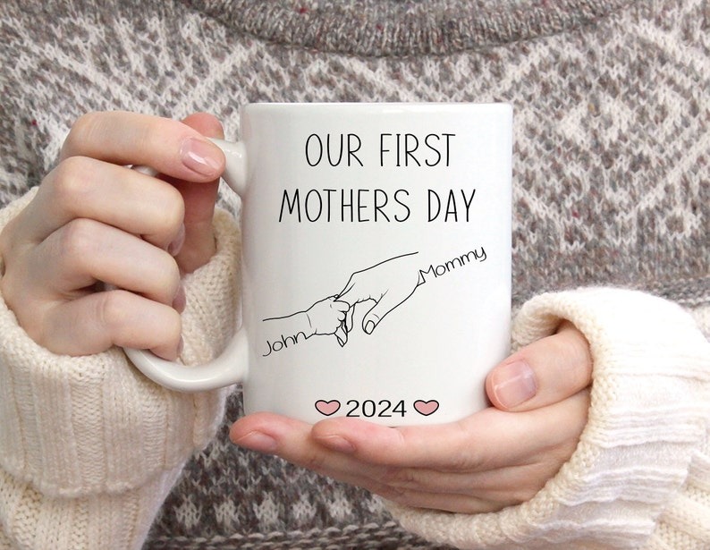 First Mother's Day Mug Personalized, New Mom Gift, Custom First Time Mom Coffee Mug, Mother's Day Gift