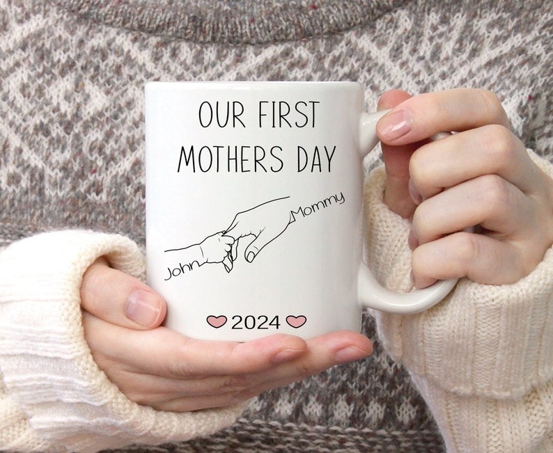 First Mother's Day Mug Personalized, New Mom Gift, Custom First Time Mom Coffee Mug, Mother's Day Gift