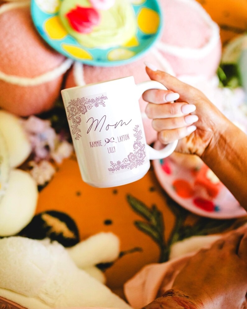 Personalized Mom Mug with Kids Names, Custom Name Mom Mug, Mother's Day Gift from Kids, New Mama Gift, Personalized Coffee Mug for Mom