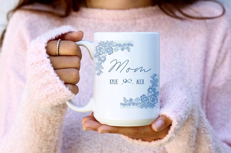 Personalized Mom Mug with Kids Names, Custom Name Mom Mug, Mother's Day Gift from Kids, New Mama Gift, Personalized Coffee Mug for Mom