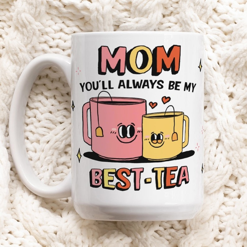 Custom Mom Mug, Personalized Best Mom Coffee Mug, Cute Ceramic Mom Cup, Mother's Day Gift for Mom, Mom Birthday Gift