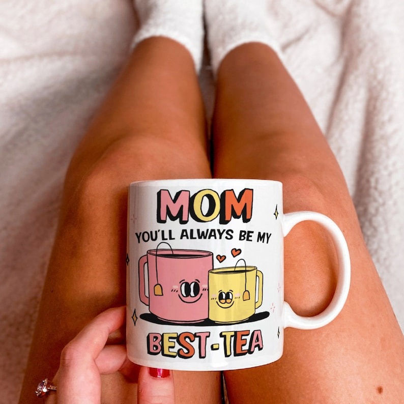 Custom Mom Mug, Personalized Best Mom Coffee Mug, Cute Ceramic Mom Cup, Mother's Day Gift for Mom, Mom Birthday Gift