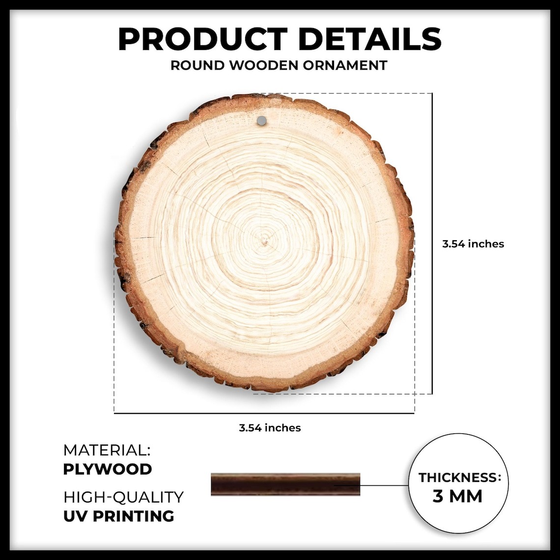 Personalized Pet Watercolor Wooden Ornament Using Pet's Photo + Name, Pet Painting Memorial Ornament