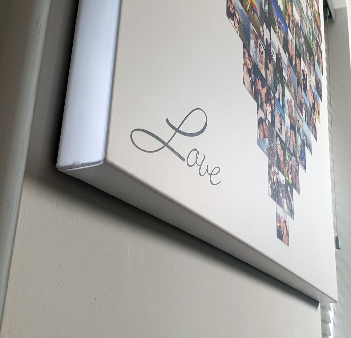 Personalized Heart Photo Collage Canvas Print - Mother's Day Gift