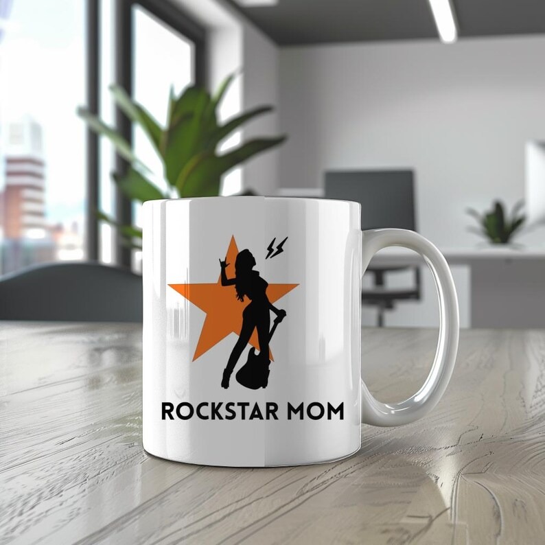 Rockstar Mom Mug, Cool Mom Coffee Mug, Funny Gift for Mom, Birthday Gift for Her, Mother's Day Gift