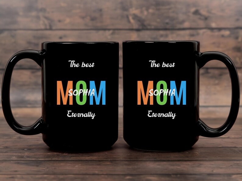 Personalized Mom Mug, Custom Name and Year Coffee Mug, Mother's Day Gift for Mom, Cute Mom Coffee Cup