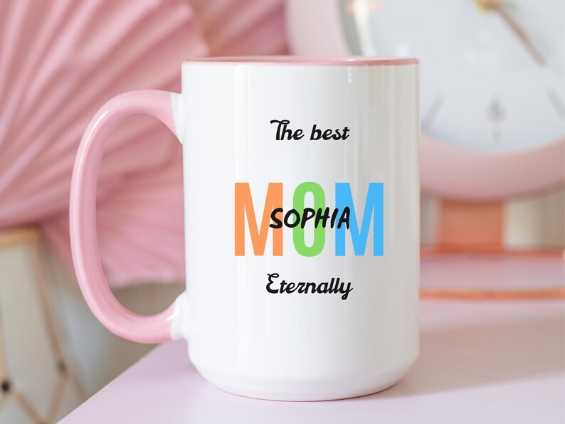 Personalized Mom Mug, Custom Name and Year Coffee Mug, Mother's Day Gift for Mom, Cute Mom Coffee Cup