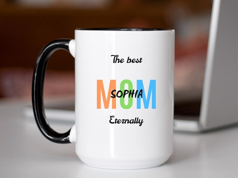 Personalized Mom Mug, Custom Name and Year Coffee Mug, Mother's Day Gift for Mom, Cute Mom Coffee Cup