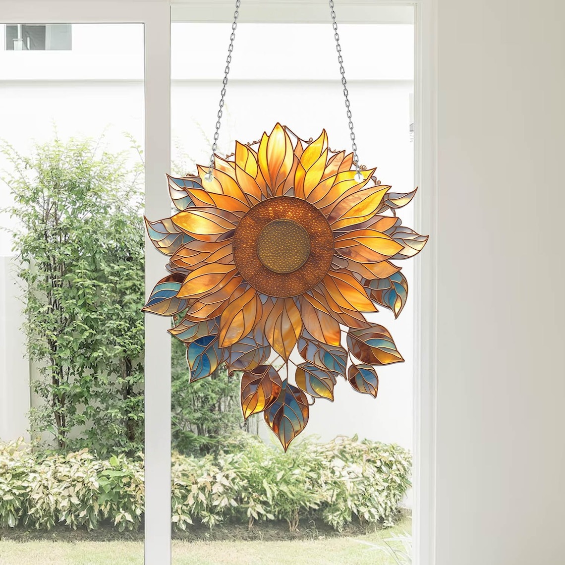 Sunflower Acrylic Window Hanging UV Printed Decoration