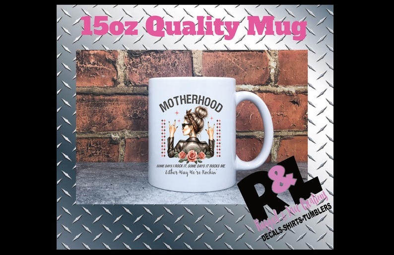 Rockin Mom Mug, Rock N Roll Mom Coffee Mug, Personalized Mom Mug, Mother's Day Gift for Mom, Cool Mom Gift