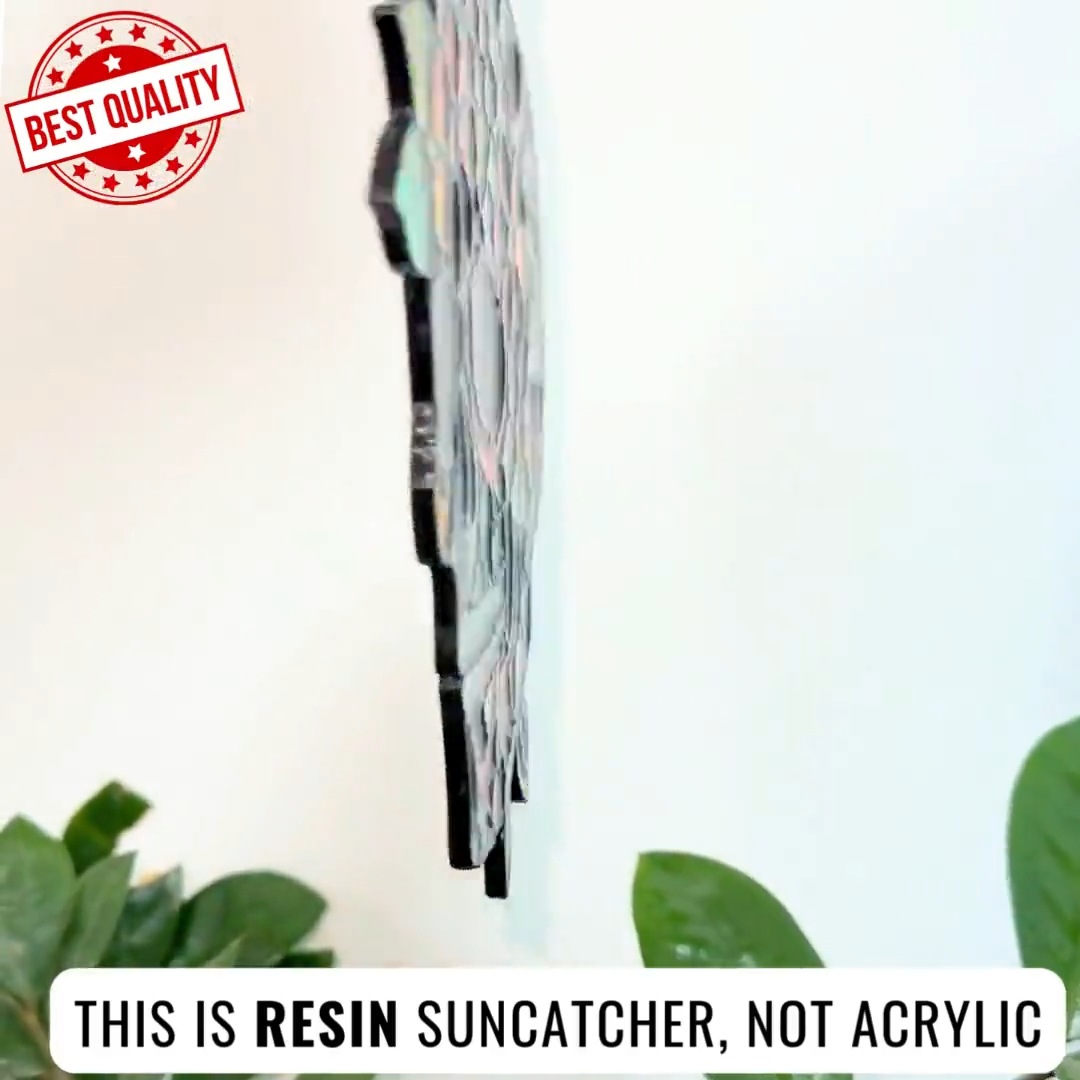 Delicate Lily of the Valley Wreath Faux Stained Glass Suncatcher – Elegant Acrylic/Resin Hanging Window Panel for Nature,Garden Spring Decor