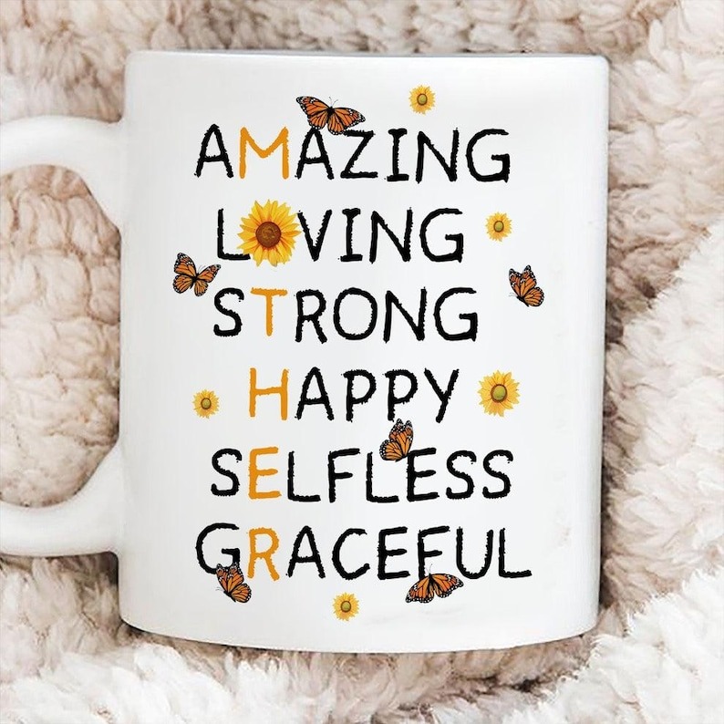 Personalized Mom and Daughter Mug, Amazing Loving Strong Mom Coffee Mug, Mother's Day Gift for Mom, Mom Birthday Gift