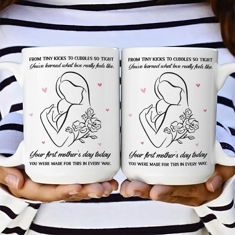 Custom Mom Accent Mug, First Mothers Day Gift for New Mom, Emotional Coffee Mug, Family Keepsake Gift from Daughter