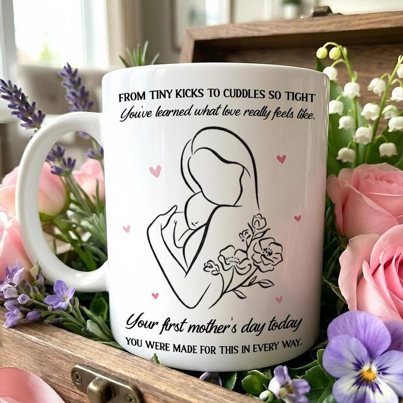 Custom Mom Accent Mug, First Mothers Day Gift for New Mom, Emotional Coffee Mug, Family Keepsake Gift from Daughter