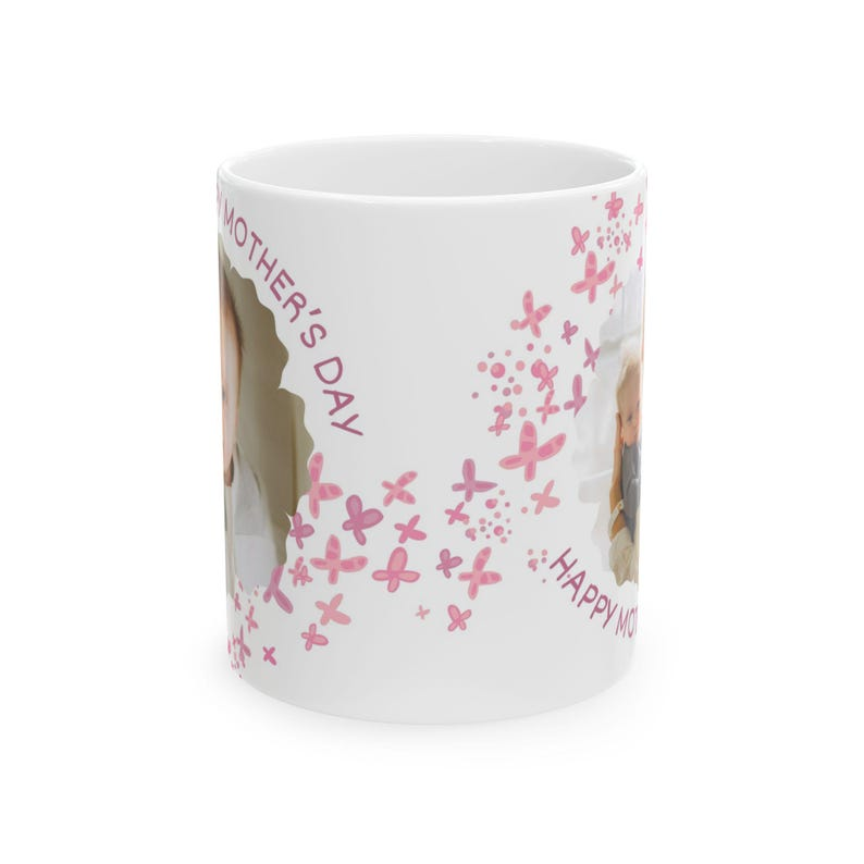 Custom Photo Mug | Mother's Day Floral Ceramic Gift