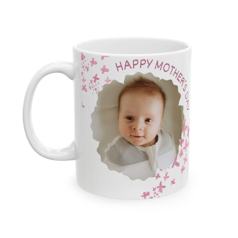Custom Photo Mug | Mother's Day Floral Ceramic Gift