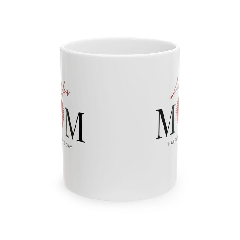 Mom Script Heart Mug | Ceramic Coffee Cup, Mother's Day