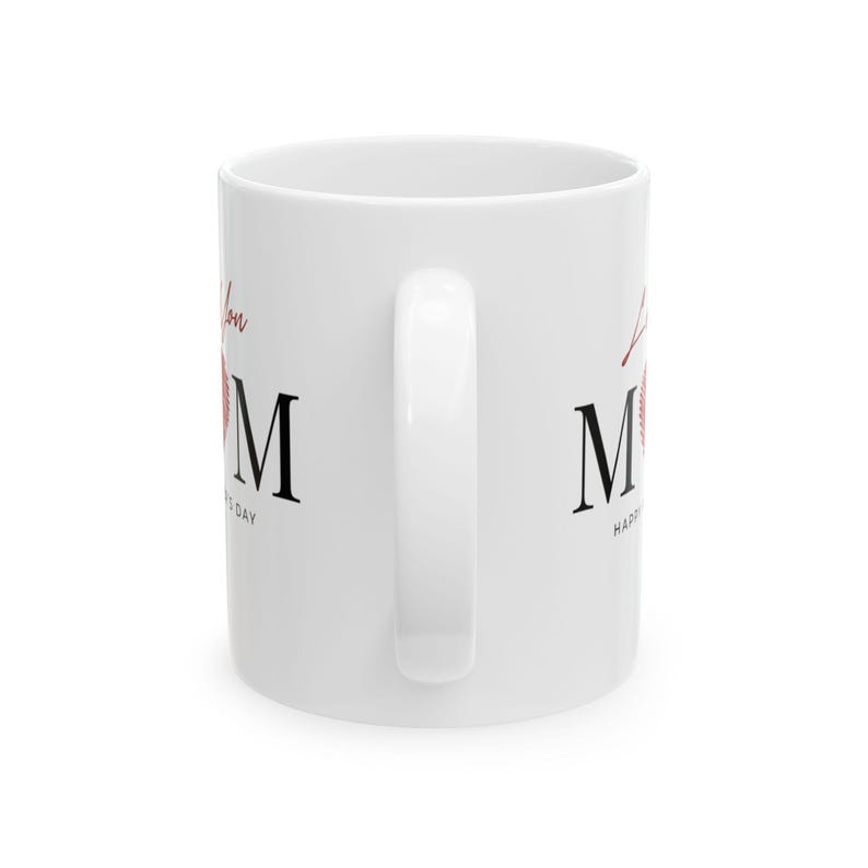 Mom Script Heart Mug | Ceramic Coffee Cup, Mother's Day