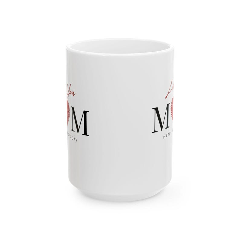 Mom Script Heart Mug | Ceramic Coffee Cup, Mother's Day