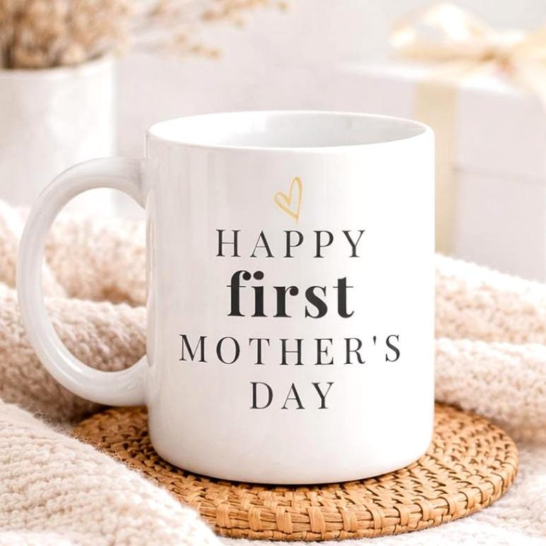 Personalized First Mother’s Day Mug – 1st Mother’s Day Gift from Baby – New Mom Coffee Cup – Custom Name Present for Mum