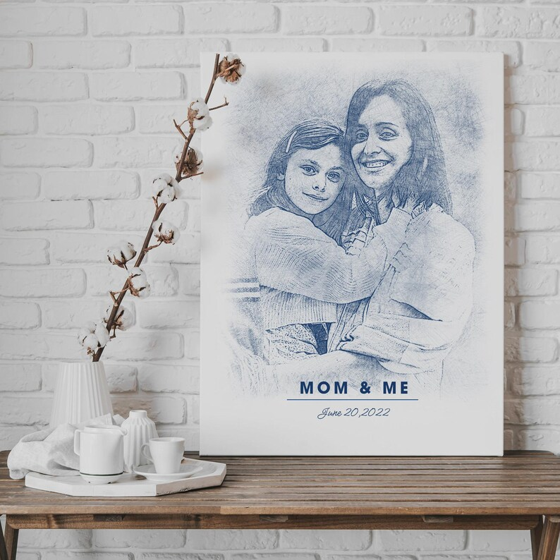 For my Mom Mother's Day Personalized Photo Wall Art, Gift for Mom Custom Canvas | Custom Wall Art | Your Photo on Canvas Wall Art| Gift Idea